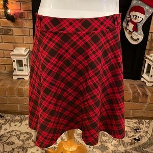 Torrid Red & Black Plaid Skirt 3X